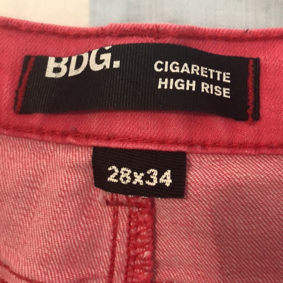 BDG Cigarette High Rise Pink Skinny Jeans, 27x34 - Picture 9 of 10
